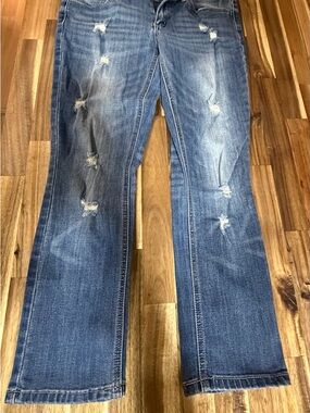 SO Distressed Flared Jeans capris - Blue